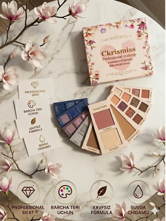 Палетка для макияжа Ckrismiss Professional Makeup, тени для век и румяна - 