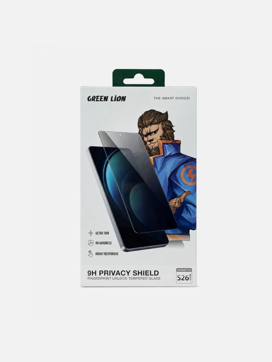 Защитное стекло Green Lion 9H Privacy Shield Антишпион для Samsung S24-S25-S26, Plus Ultra