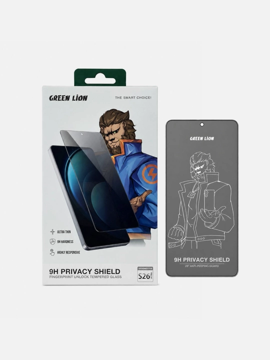 Защитное стекло Green Lion 9H Privacy Shield Антишпион для Samsung S24-S25-S26, Plus Ultra - 