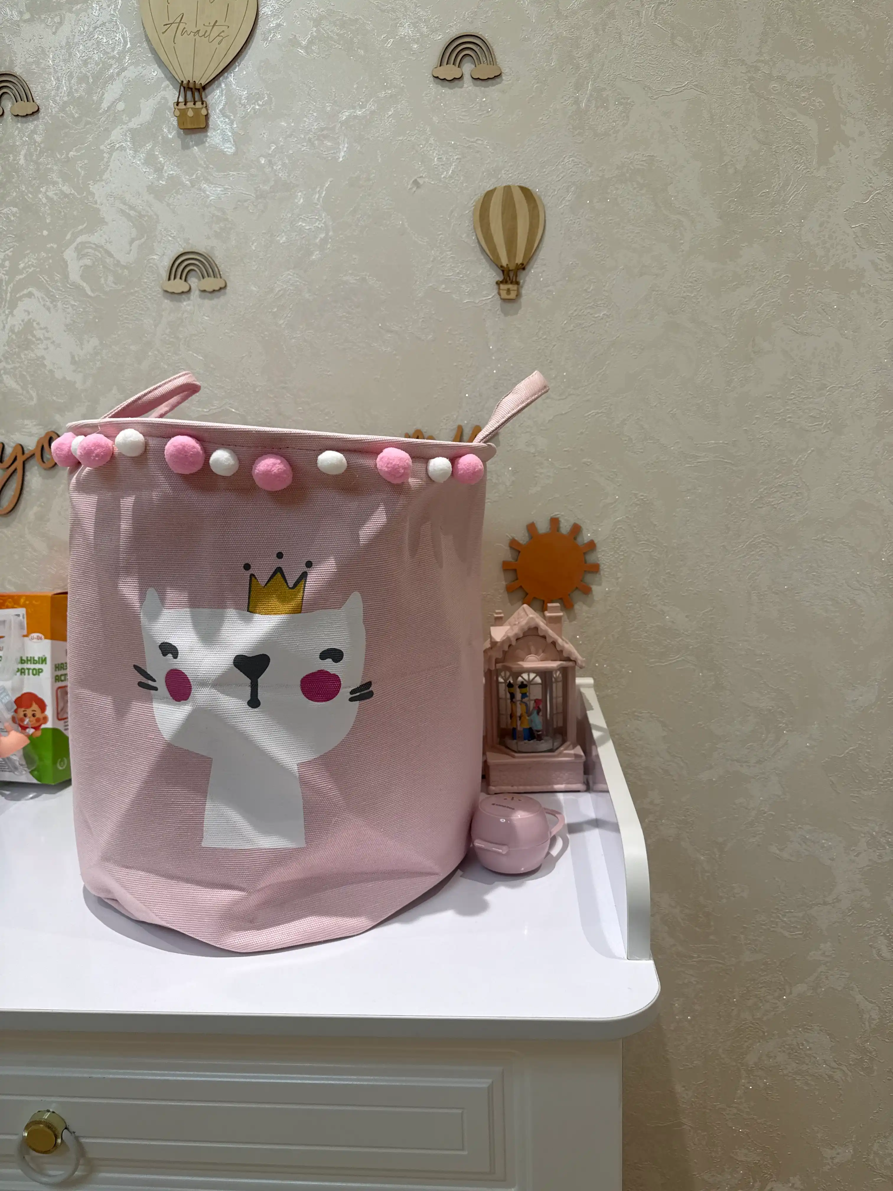 Корзина для игрушек, органайзер текстильный для детской комнаты