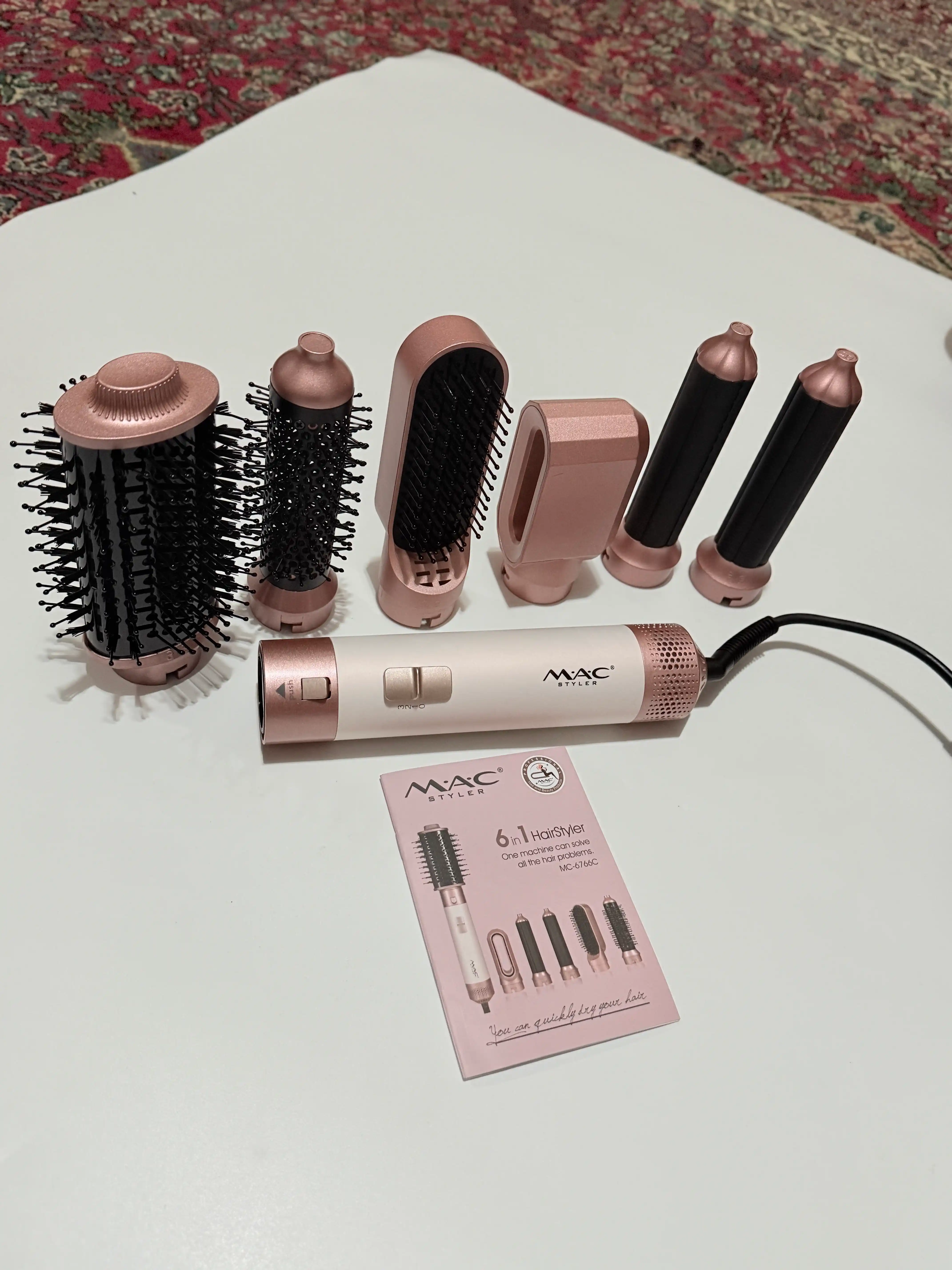 Fen Stayler MAC Styler 6v1, fen taroq, soch quritgich, 6 nozul, 4 rejim