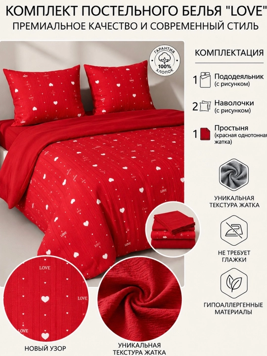 Choyshab toplami, postel komplekti — paxta jatka 1/2 kishilik
