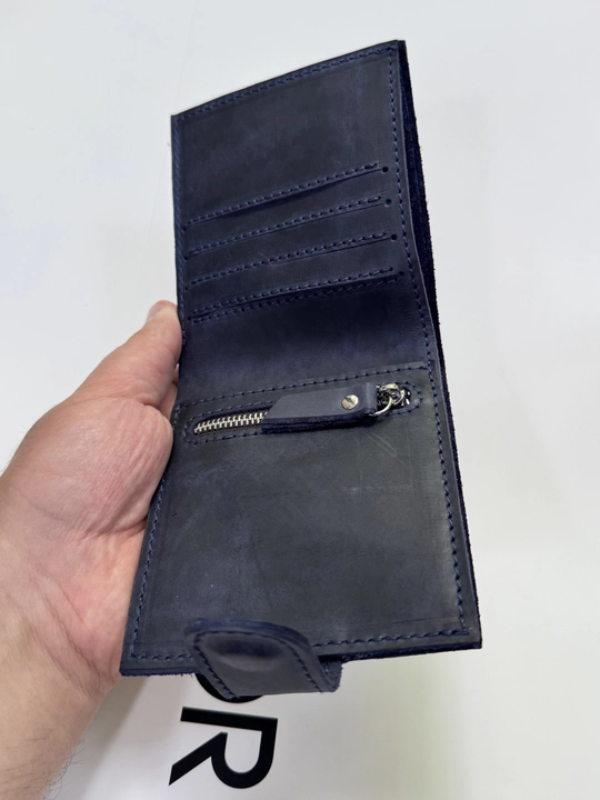 Koshelok hamyon kardholder karta va naqt pul uchun, tabiiy charm Black Gator, ixcham