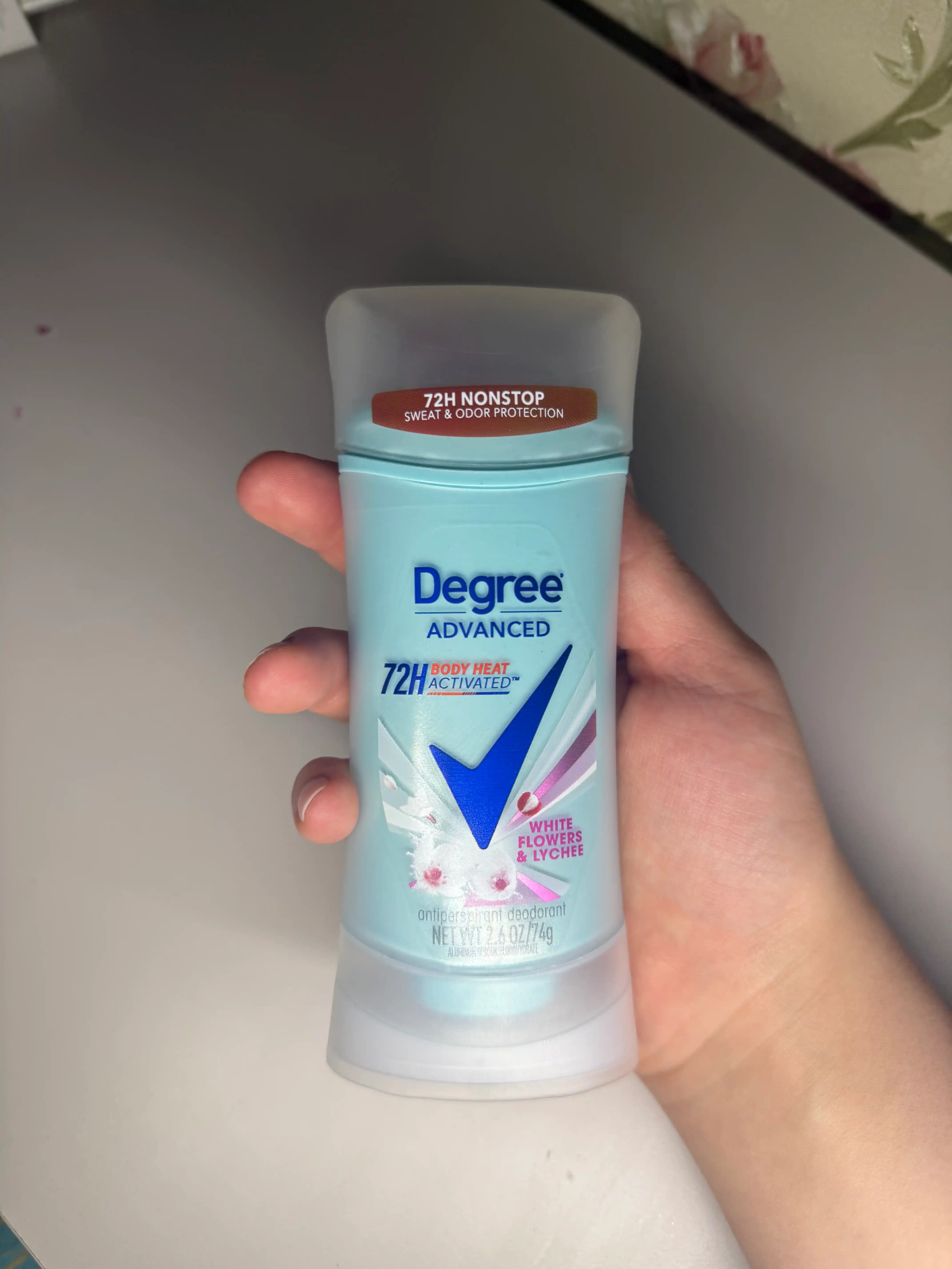 Дезодорант Degree Advanced 72H, защита от стресса, стойкость 72 часа, 74 г