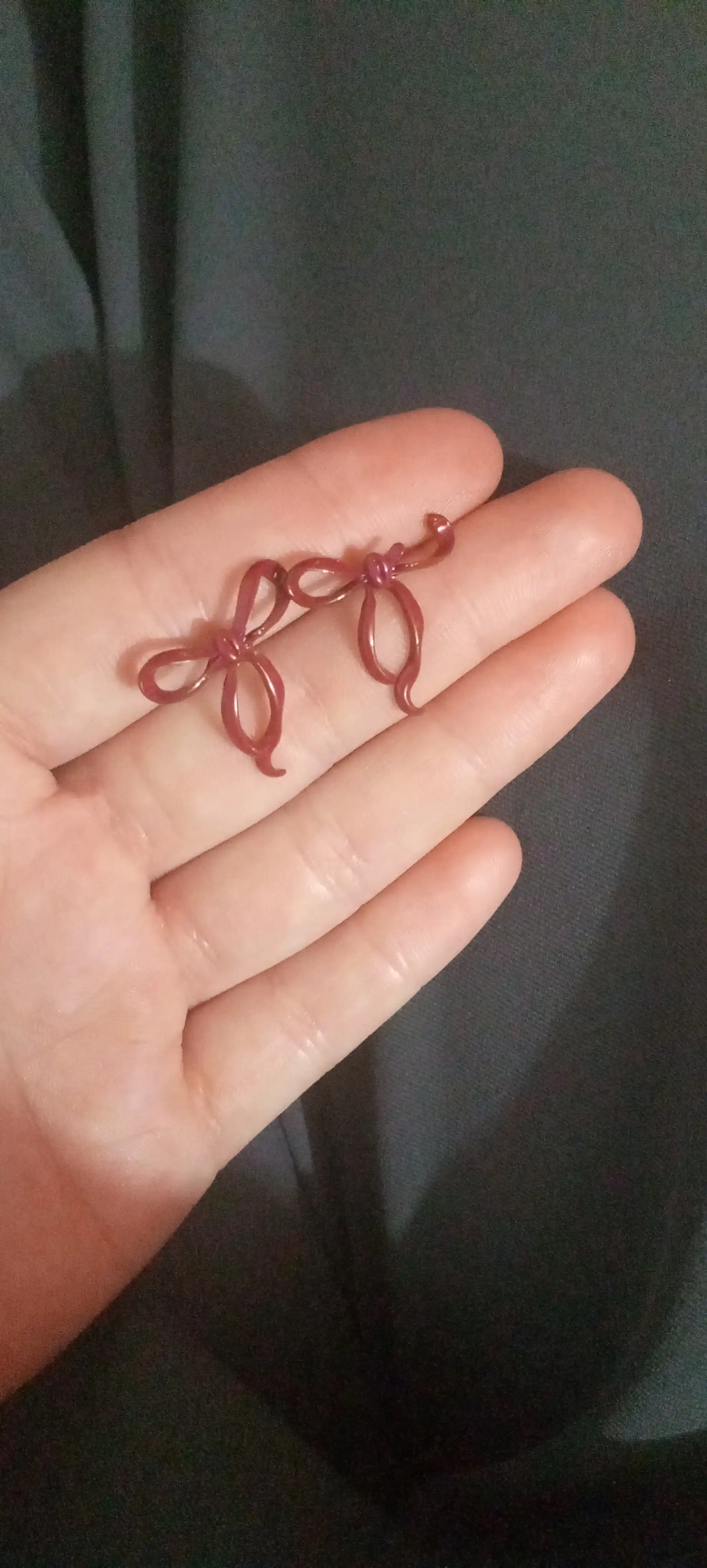 Серьги женские в форме бантика, красные, повседневные и праздничные