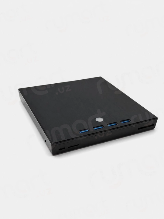 Tashqi disk drayveri DVD-RW, DVD-ROM, CD-ROM 8 tasi 1 da. USB hub, yuqori yozish tezligi