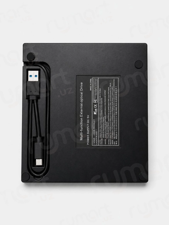 Tashqi disk drayveri DVD-RW, DVD-ROM, CD-ROM 8 tasi 1 da. USB hub, yuqori yozish tezligi
