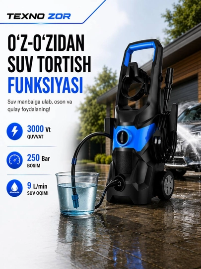 Мойка высокого давления — мощность 3000 Вт, давление 250 Бар — BEST77-KR3000B250