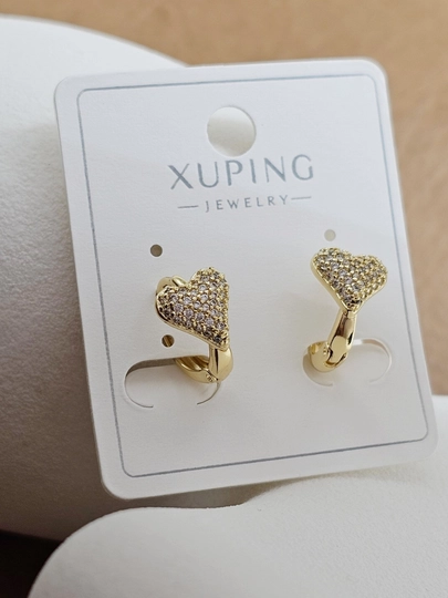 Женские серьги золотого цвета, бренд Xuping — JEWELRI-XUP002-АМЕТИС