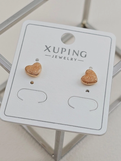 Женские серьги золотого цвета, бренд Xuping — JEWELRI-XUP002-БЕЖЕВ