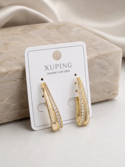 Женские серьги золотого цвета, бренд Xuping — JEWELRI-XUP002-ЖЕЛТ