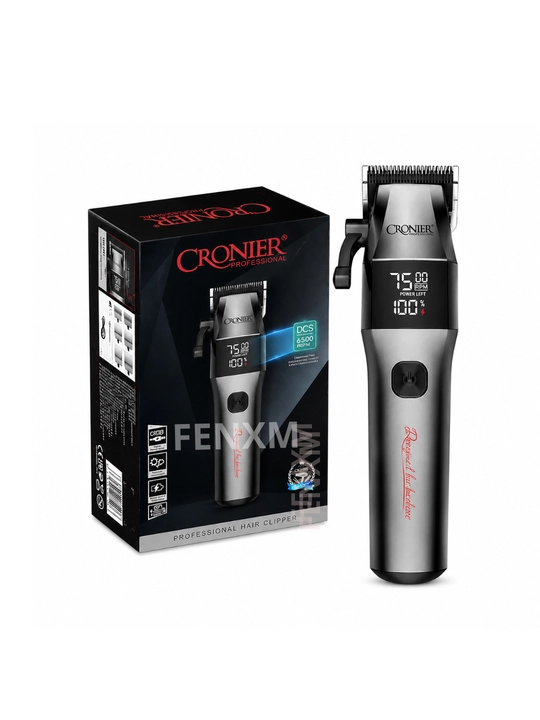 Cronier CR-1269 Professional Soch va Soqol Olish Mashinkasi, USB Zaryadli, Displeyli Trimm