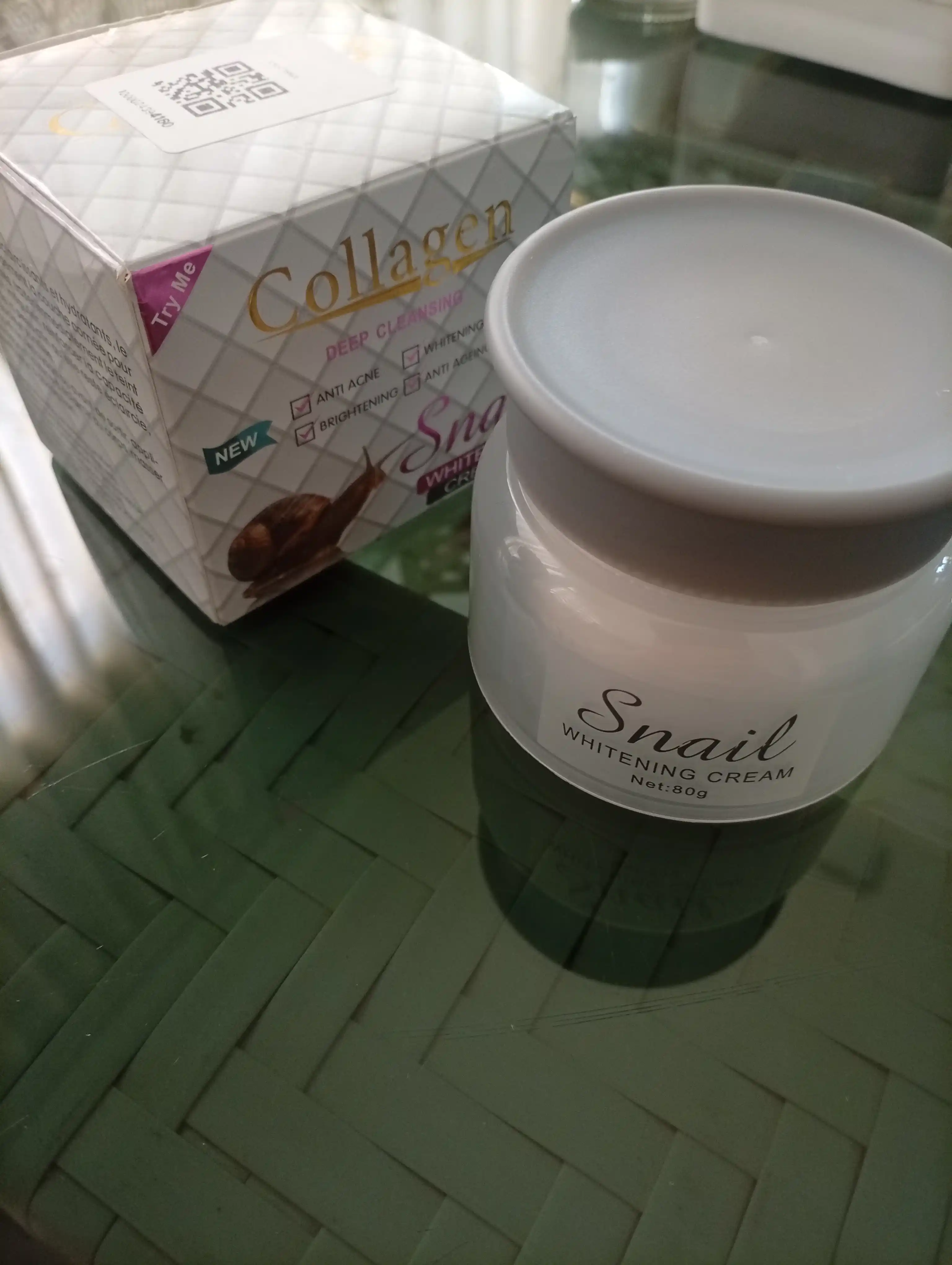 Oziqlantiruvchi, namlantiruvchi yuz kremi, shilliqurt musinli ekstrakti Collagen, 80 gr