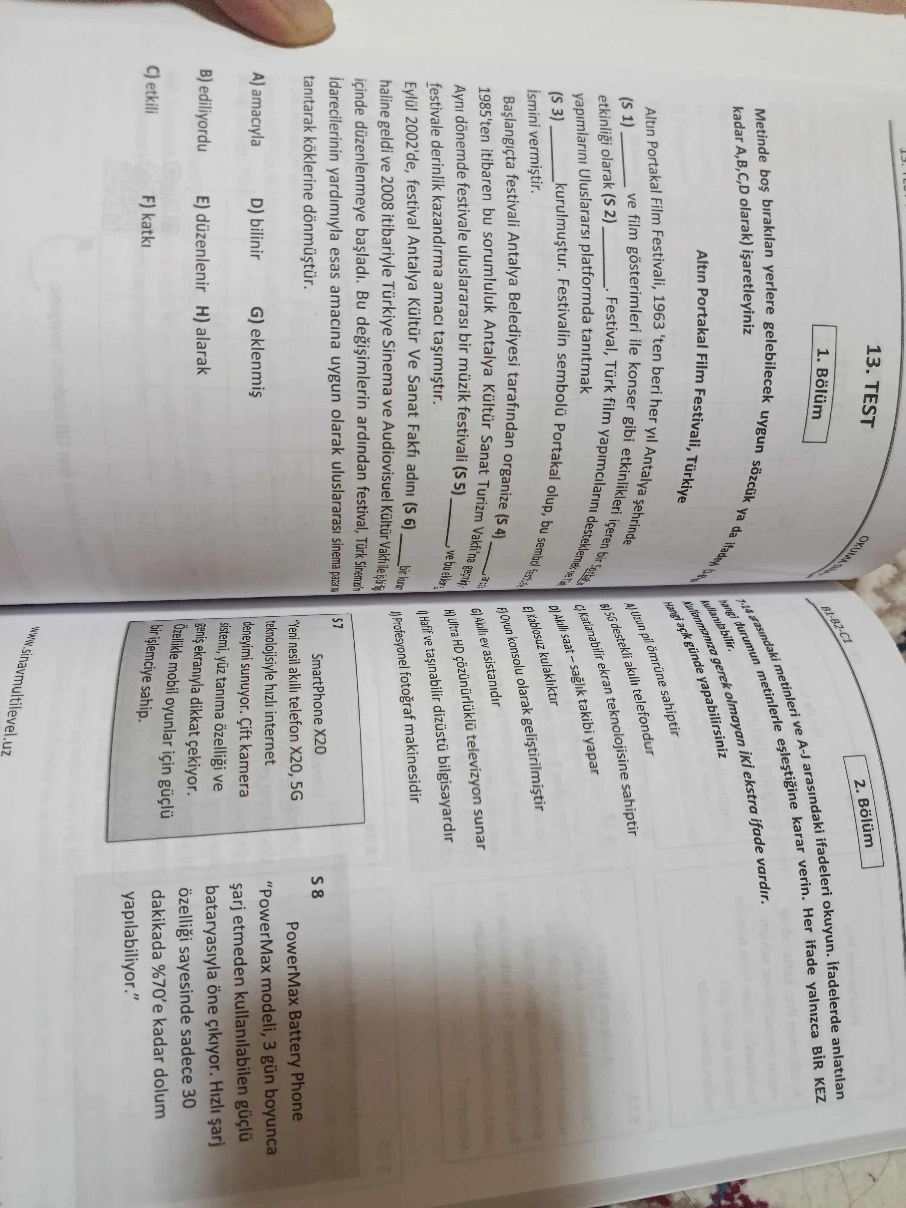 Multilevel. turk tilidan sertifikatga tayyorgarlik darajasi B1, B2, C1