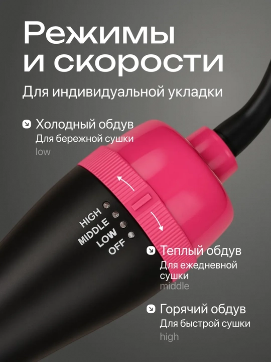 Fen taroq, sochlarni tezda turmaklash uchun One Step St-095, soch hajmi uchun stabilizator