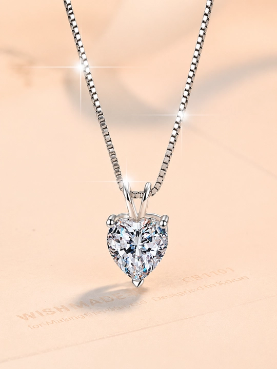 ALIXANDRA Ayollar uchun Sterling 925Proba Kumush Zanjir GRA Moissanite Toshli Sertifikatli