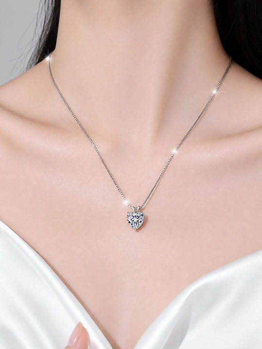 ALIXANDRA Ayollar uchun Sterling 925Proba Kumush Zanjir GRA Moissanite Toshli Sertifikatli