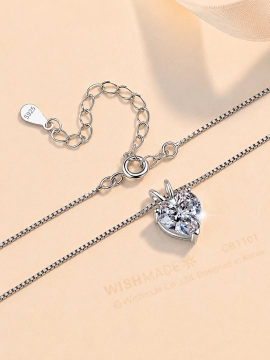 ALIXANDRA Ayollar uchun Sterling 925Proba Kumush Zanjir GRA Moissanite Toshli Sertifikatli