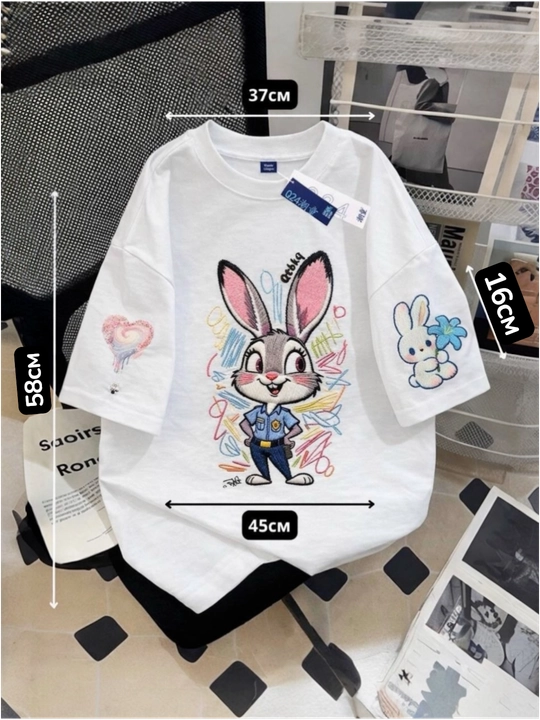 Quyoncha, Hello Kitty bosma naqshli katta o‘lchamli bolalar futbolkasi - 