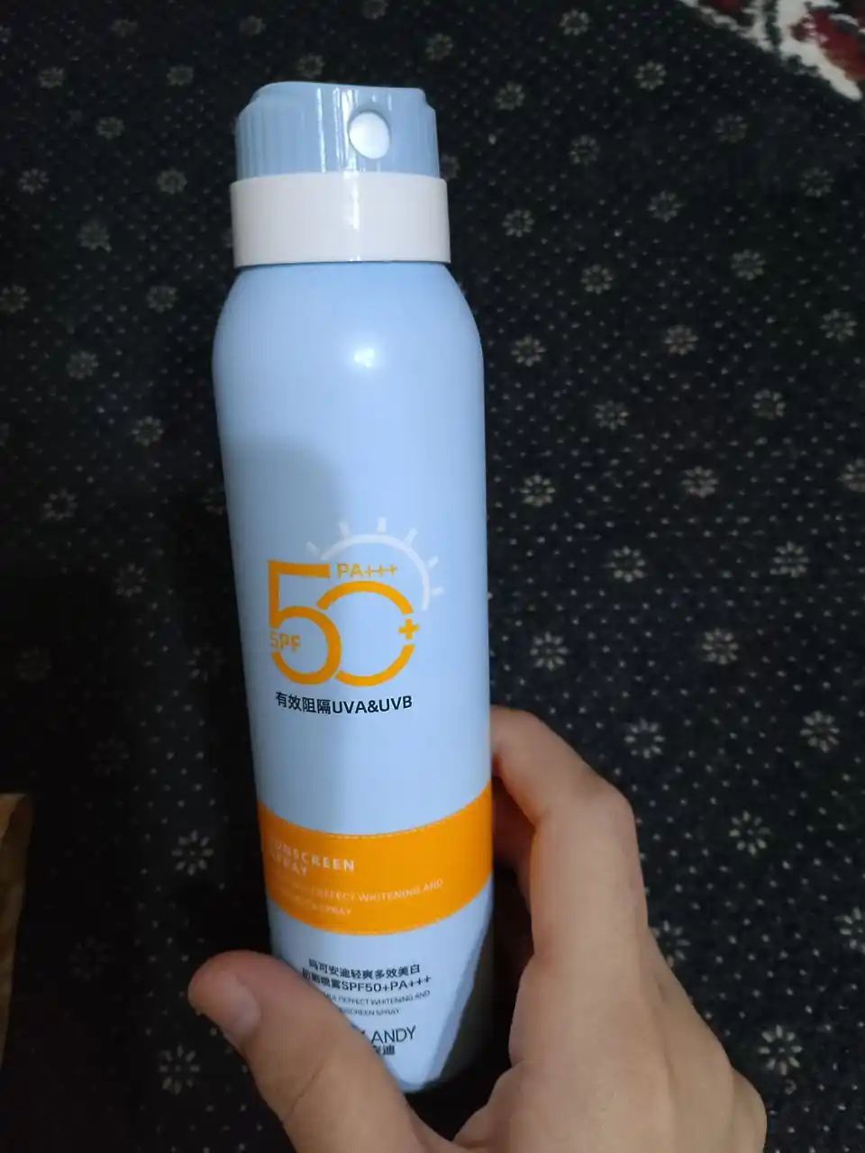 SPF zagar yuz va tana uchun quyoshdan saqlovchi sprey 50+