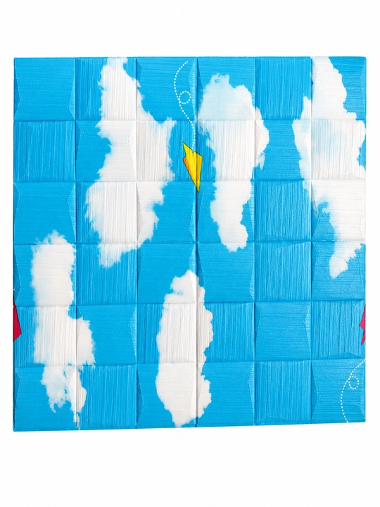 Uy va ofis interyeri uchun 70x70 cm PVC dev fon rasmi, 5 qismli - 