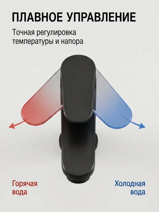 Черный матовый смеситель для раковины, аэратор Neoperl, ZET