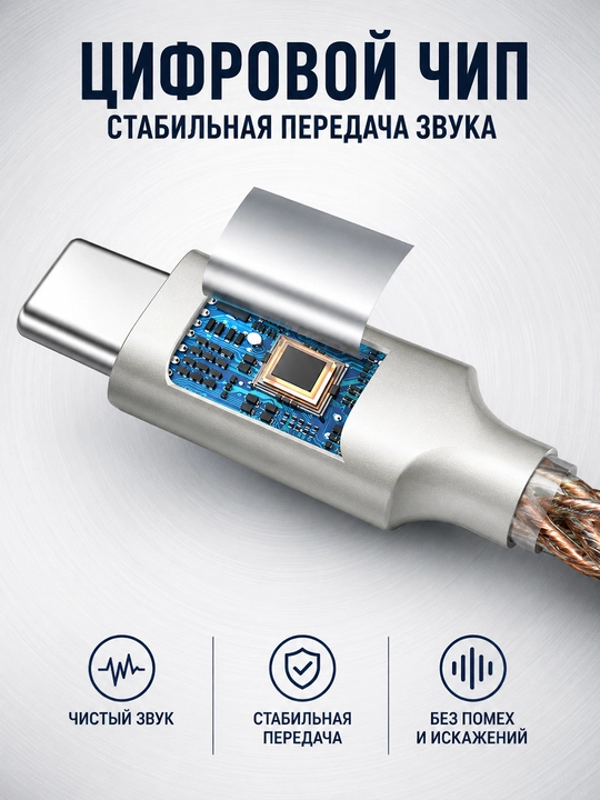 Адаптер Type-C на 3.5 мм CX31993 DAC для наушников и микрофона