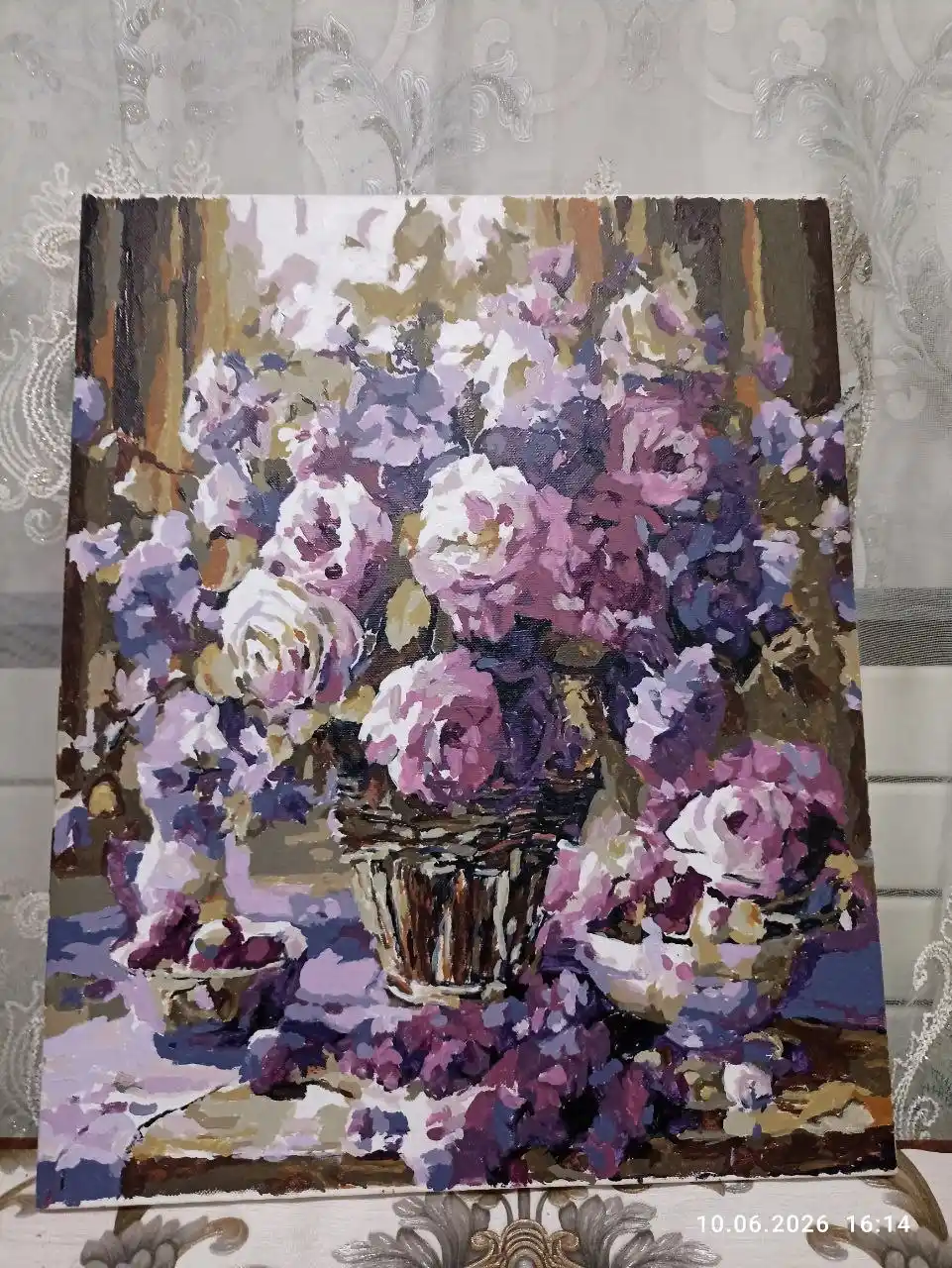 Raqamlar bo'yicha rasm Tabiyat, Anime, Gullar, asosli ramkaga tortilgan, 40 x 50 sm