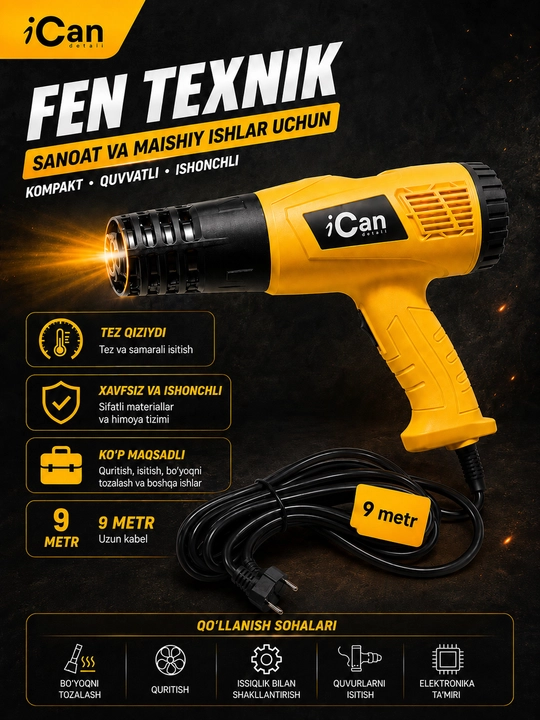 Qurilish Feni iCan Detail – Tonirovka, Detailing va PPF ishlari uchun - 
