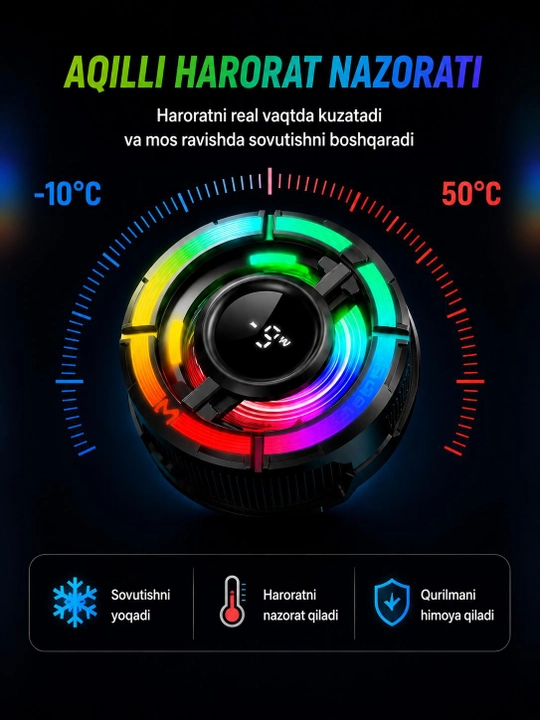 Telefon sovutgichi, gaming cooler, kulerlar, kuler pubg, telefon aksessuarlari, MEMO CX07
