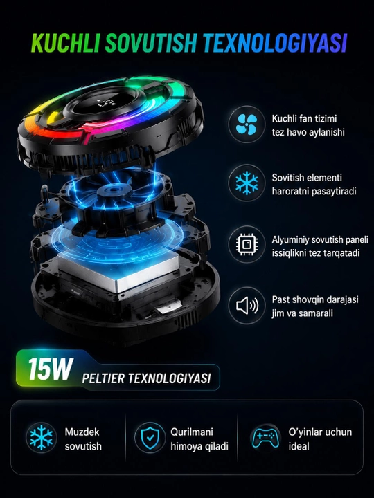 Telefon sovutgichi, gaming cooler, kulerlar, kuler pubg, telefon aksessuarlari, MEMO CX07