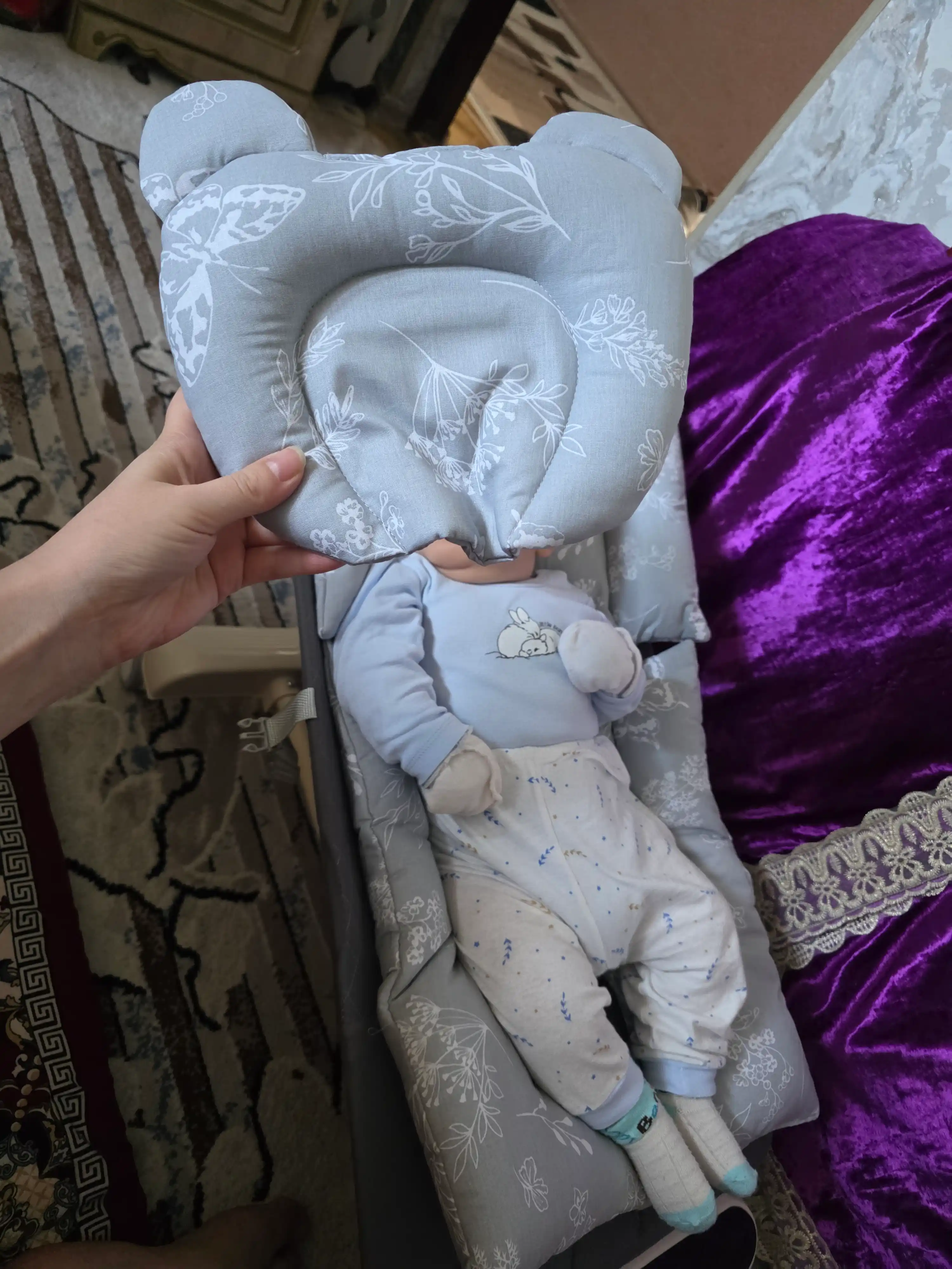 Матрас для коляски детский, вкладыш в автокресло, на стульчик, Мир ЖоЖо