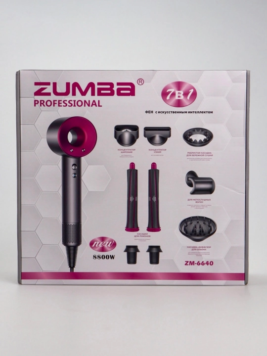 ZUMBA 7-in-1 Professional Fen-Stayler 8800W 7 ta Nasadka
