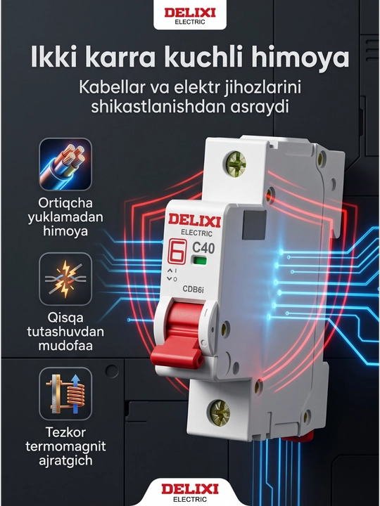Avtomatik kalit DELIXI CDB6i 1P C