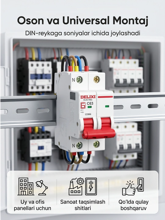 Avtomatik kalit DELIXI CDB6i 2P C
