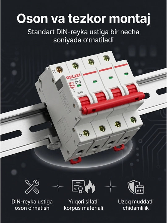 Avtomatik kalit DELIXI CDB61 4P C