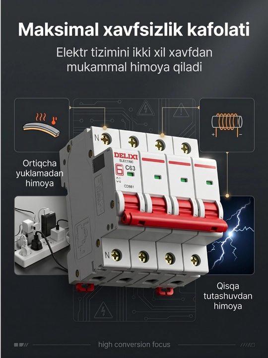 Avtomatik kalit DELIXI CDB61 4P C