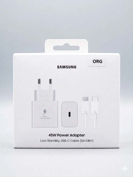 Зарядное устройство Samsung 45W PD Power Adapter, Type-C + кабель 1.8м оригинал - 