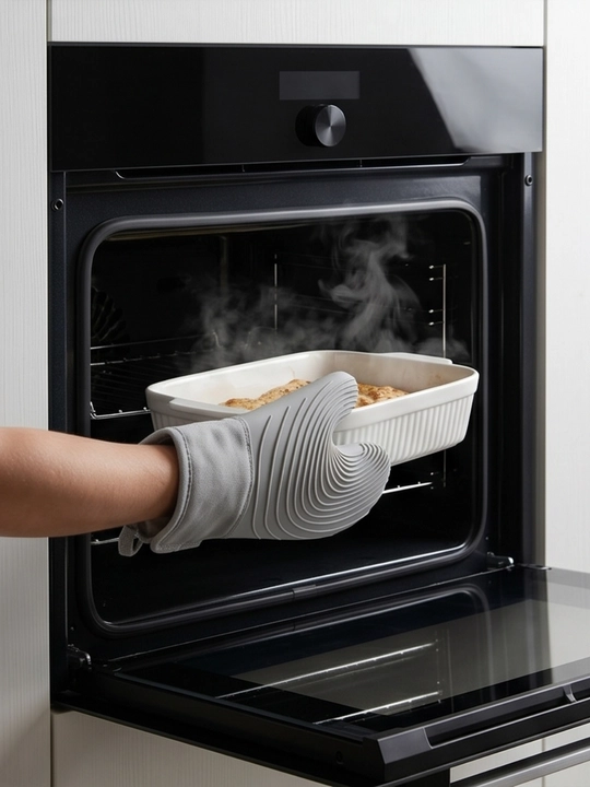 Силиконовые прихватки для кухни термостойкие до 240°C нескользящие  руковыца 2 штуки