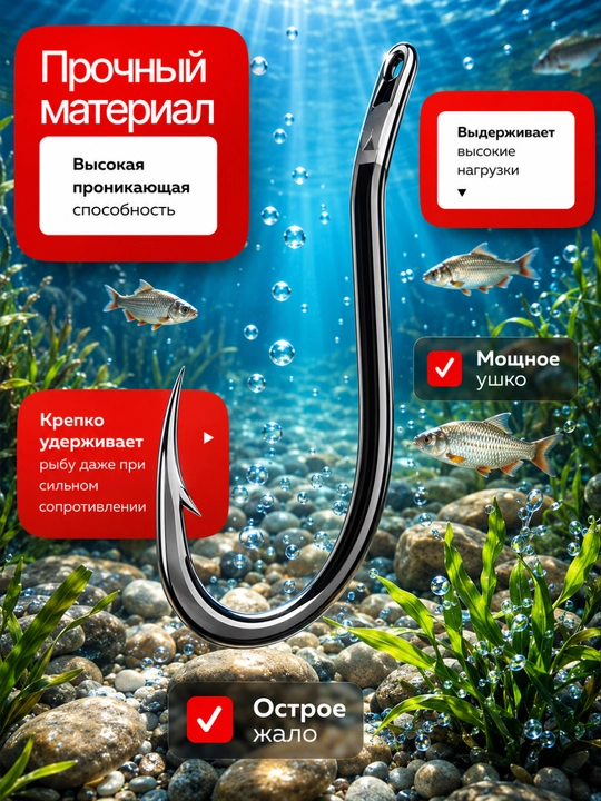 Крючки рыболовные