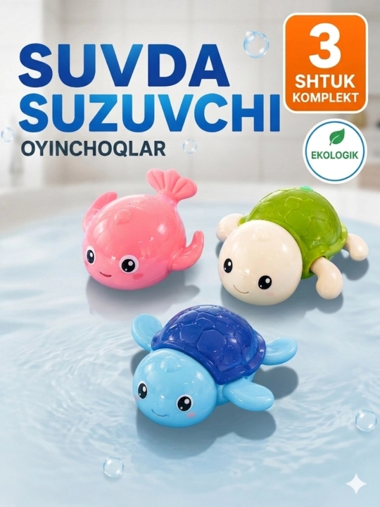 Suvda suzuvchi o‘yinchoq, bolalar uchun o‘yinchoq, batareyasiz o‘yinchoq, suv o‘yinchog‘i - 