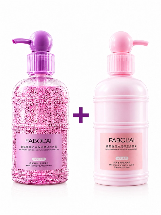 FABOLAI skrab-dush geli + tana losyoni, 500 ml 1+1 to‘plam