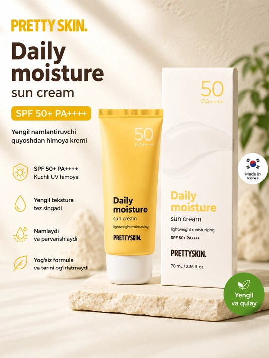 Солнцезащитный крем SPF 50+ PRETTYSKIN No-Sebum Tone Up, 70 мл - 