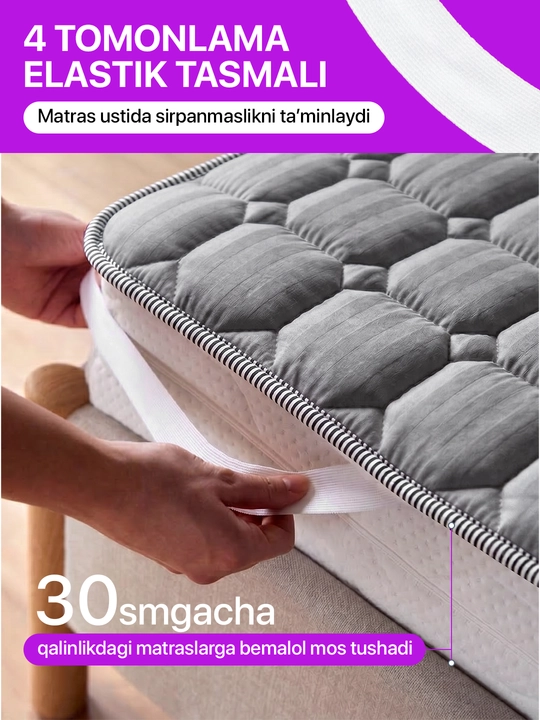 Bambuk matras uchun qoplama namatrasnik, matrasga chexol