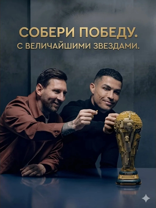 Конструктор LEGO для взрослых и детей, Кубок и Мяч Мира World Cup, футбол лего FIFA