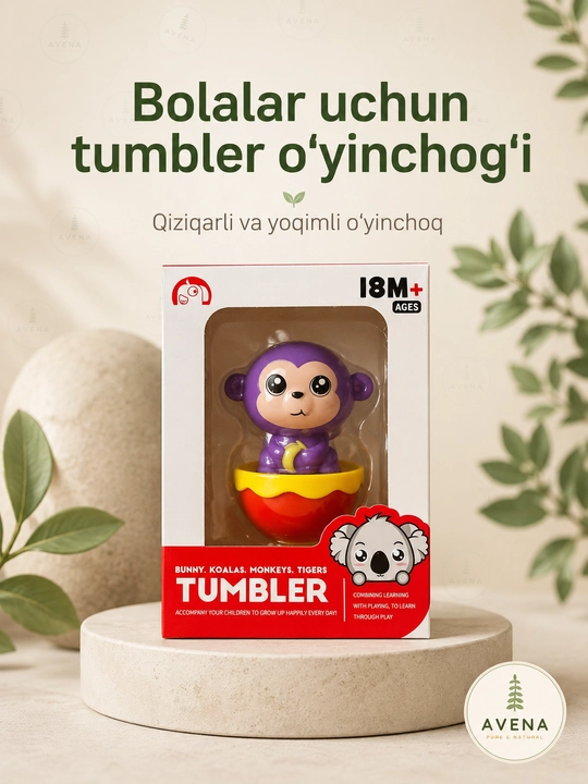 Неваляшка Tumbler — фигурка любимого животного, для развития малышей (18 мес+)