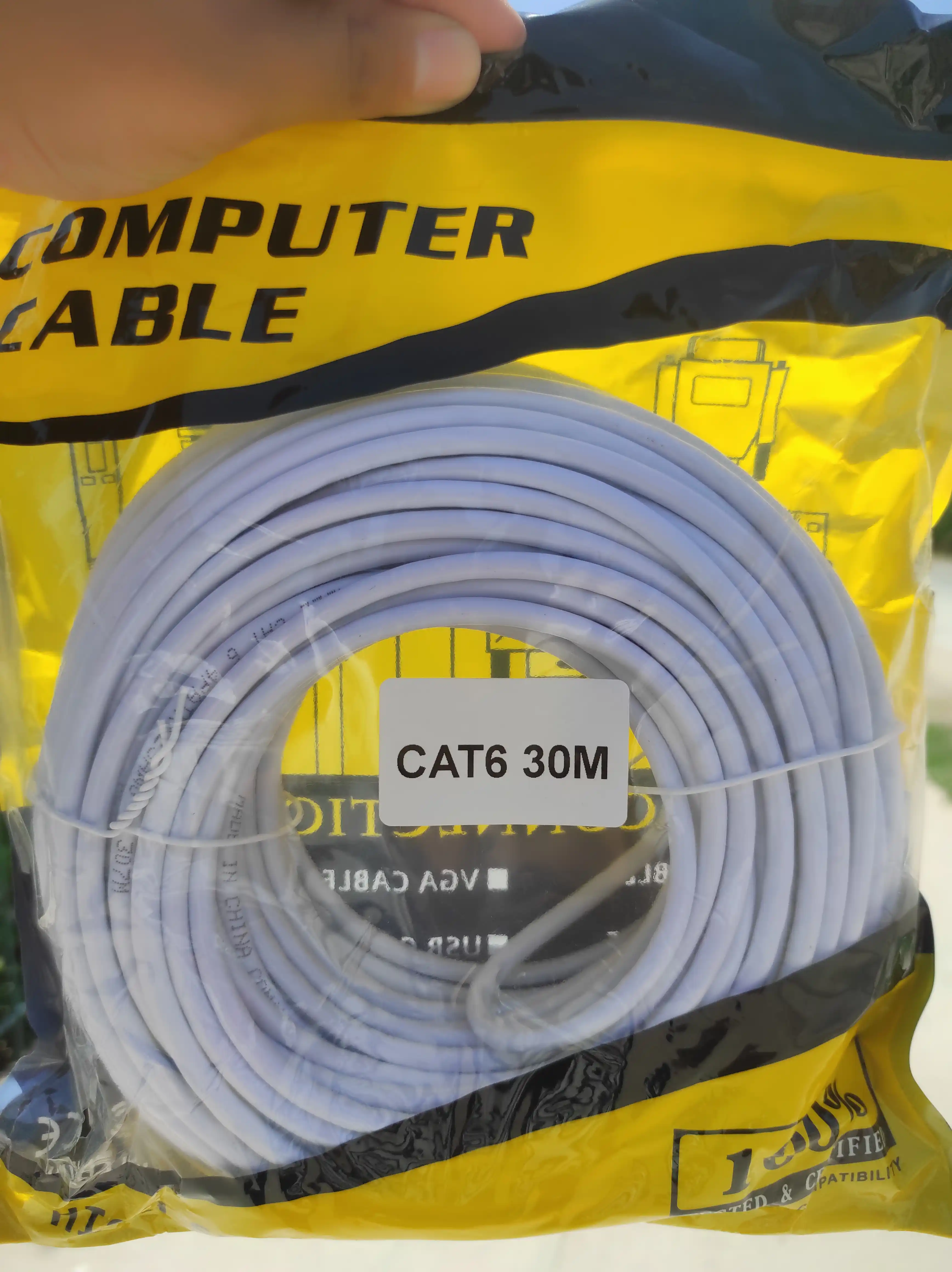Gigabitli internet kabeli, yuqori tezlikdagi CAT6 LAN kabeli RJ45 - 1 Gbit/s