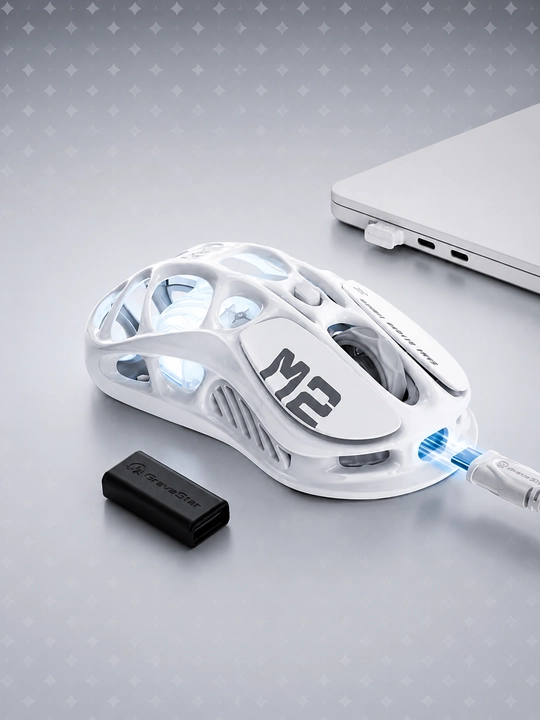 GRAVASTAR MERCURY M2 (OPALINE WHITE) o‘yin sichqonchasi