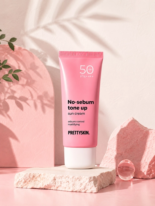Quyoshdan himoyalovchi SPF 50+ krem PRETTYSKIN No-Sebum Tone Up, 70 ml