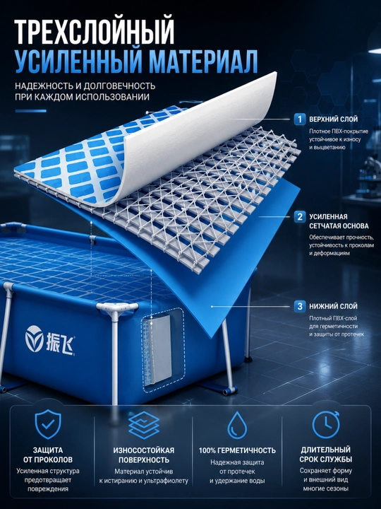 Basseyn 183x51 sm, 880 l – oilaviy hovuz, yozgi basseyn kattalar va bolalar uchun